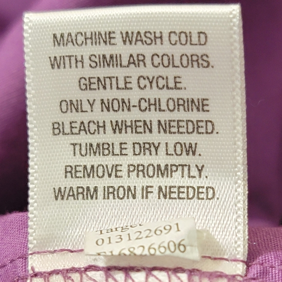 Merona button closure cap sleeve purple shirt dress size medium - Picture 11 of 12